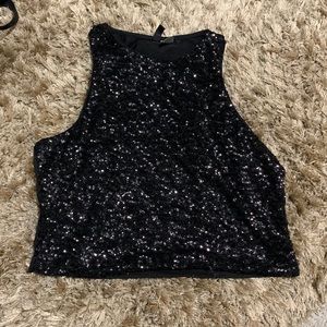 Black sparkly top